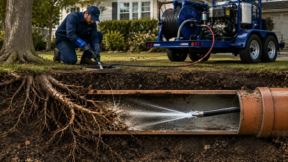 Tree Root Removal with Hydro Jetting in Inverness